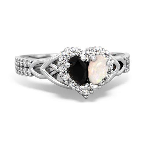 onyx-opal keepsake engagement ring