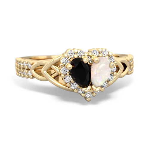 onyx-opal keepsake engagement ring