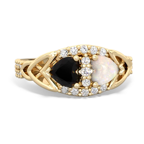 onyx-opal keepsake engagement ring