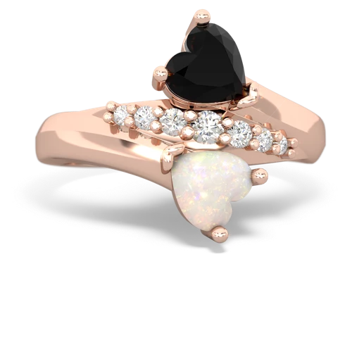 onyx-opal modern ring