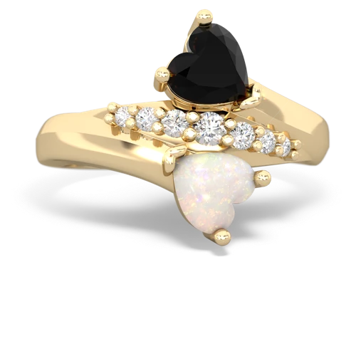 onyx-opal modern ring