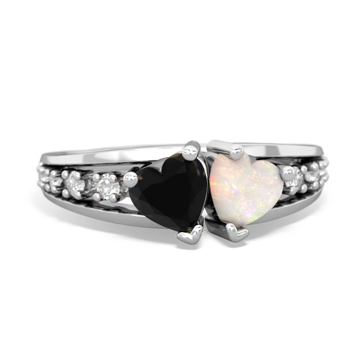 onyx-opal modern ring