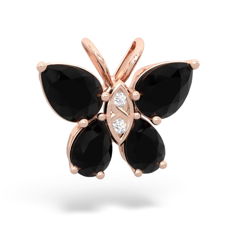 onyx butterfly pendant