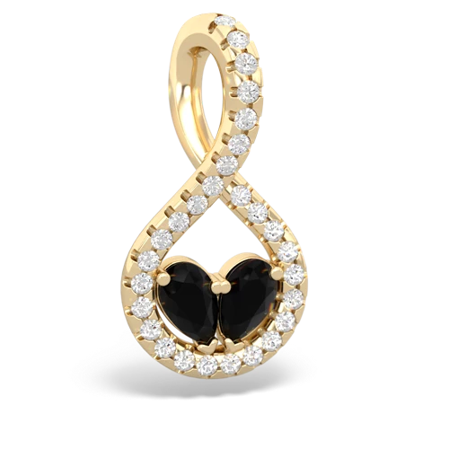 onyx pave twist pendant