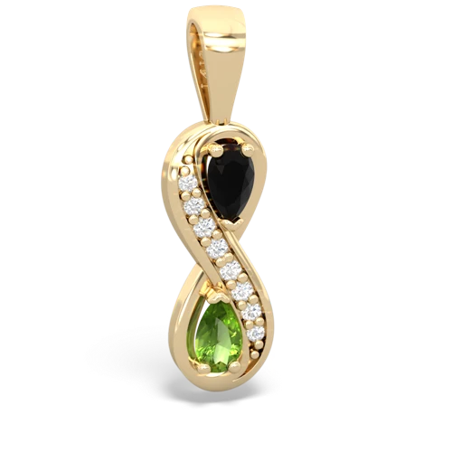 onyx-peridot keepsake infinity pendant