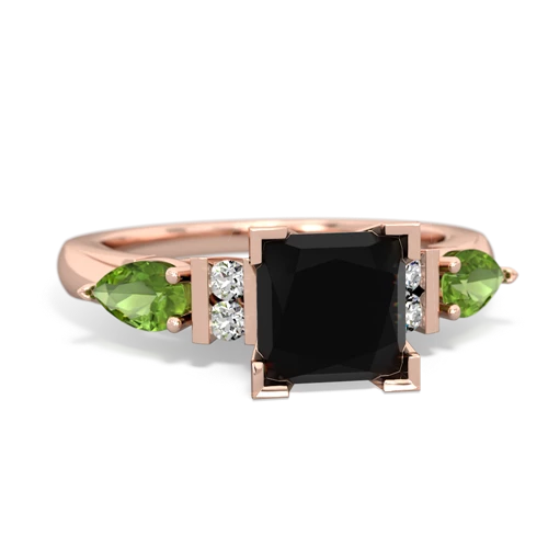 onyx-peridot engagement ring