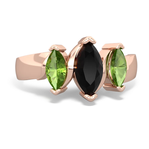 onyx-peridot keepsake ring