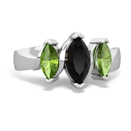 onyx-peridot keepsake ring