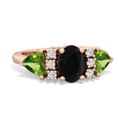 onyx-peridot timeless ring