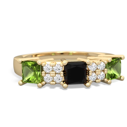 onyx-peridot timeless ring