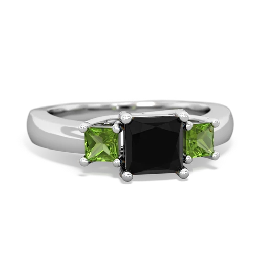 onyx-peridot timeless ring