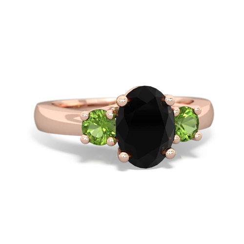 onyx-peridot timeless ring