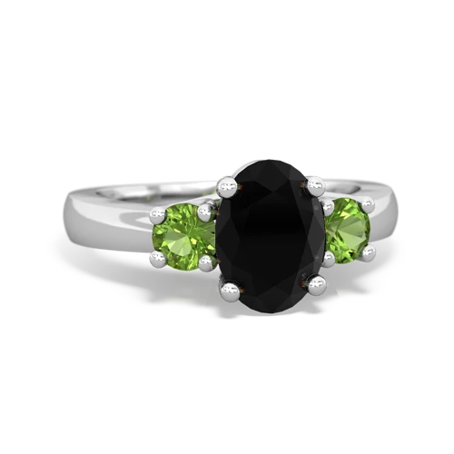 onyx-peridot timeless ring