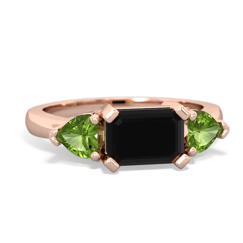 onyx-peridot timeless ring