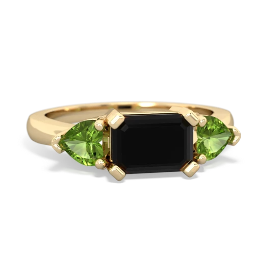 onyx-peridot timeless ring