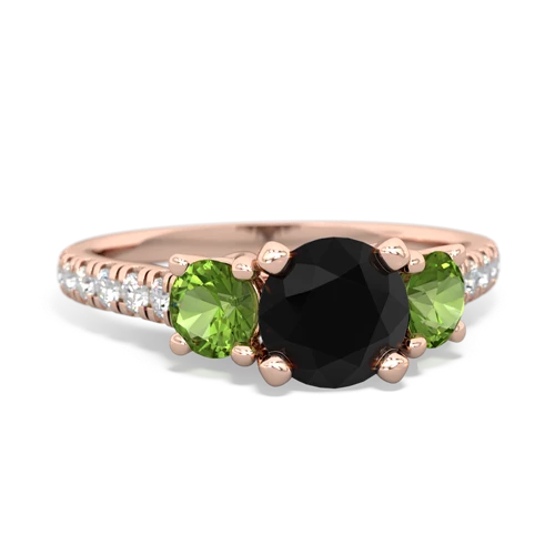 onyx-peridot trellis pave ring