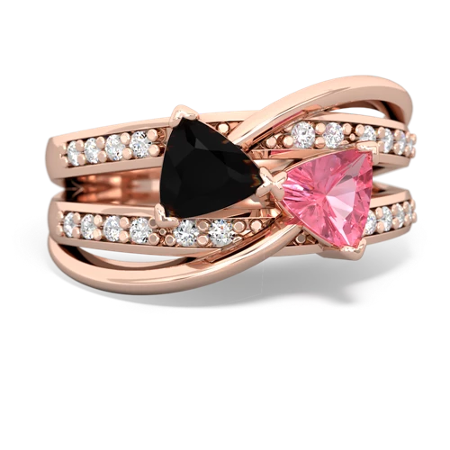 onyx-pink sapphire couture ring