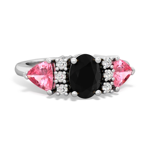 onyx-pink sapphire timeless ring