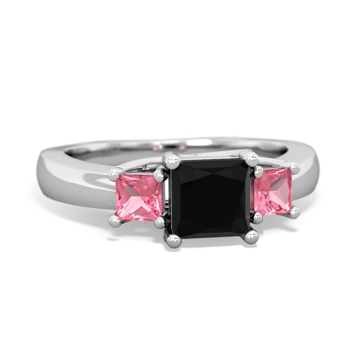 onyx-pink sapphire timeless ring