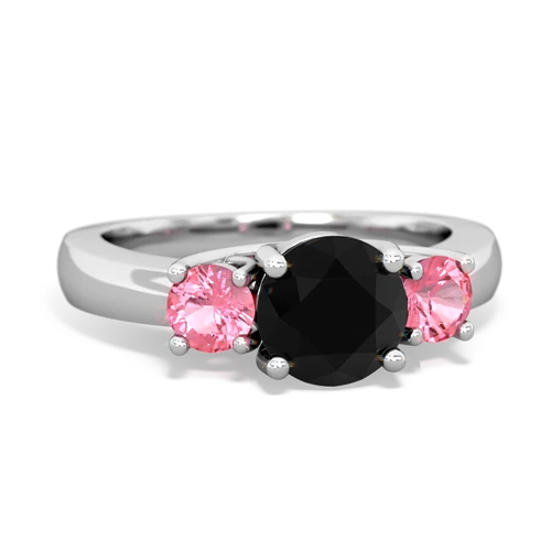 onyx-pink sapphire timeless ring