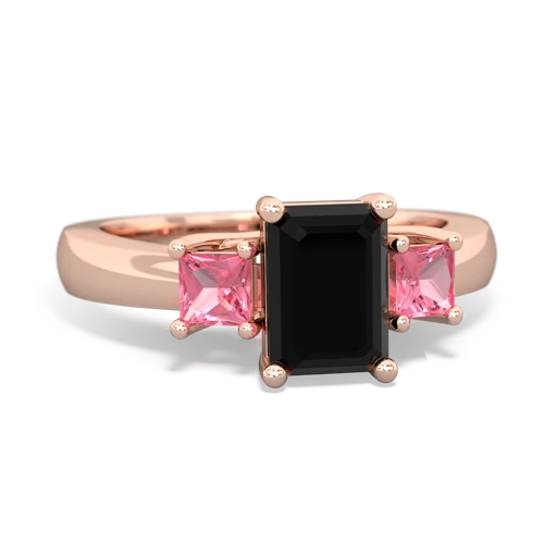 onyx-pink sapphire timeless ring