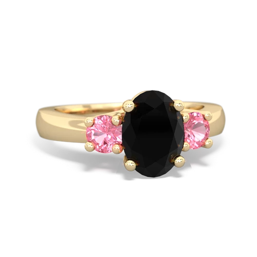 onyx-pink sapphire timeless ring