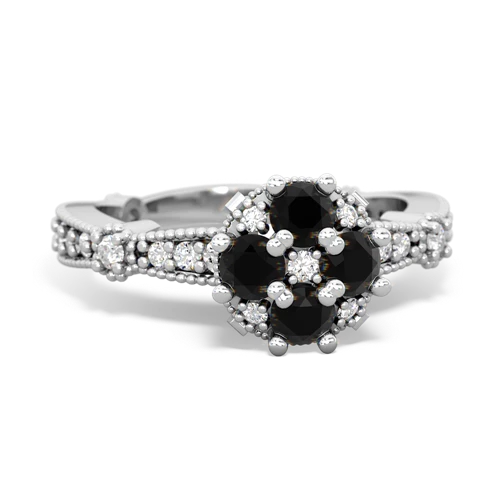 Black Onyx Milgrain Antique Style Genuine Black Onyx ring Ring
