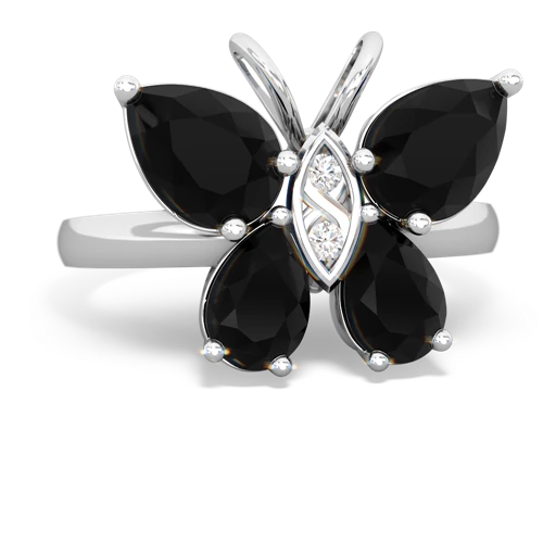 onyx butterfly ring