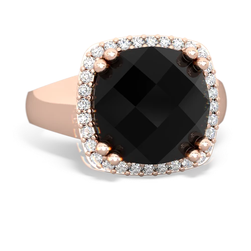Black Onyx Halo Cocktail Genuine Black Onyx ring Ring