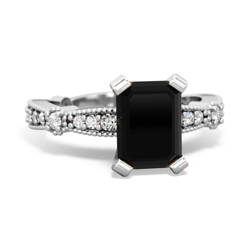 onyx engagement ring