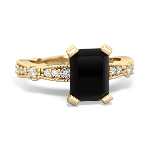 onyx engagement ring