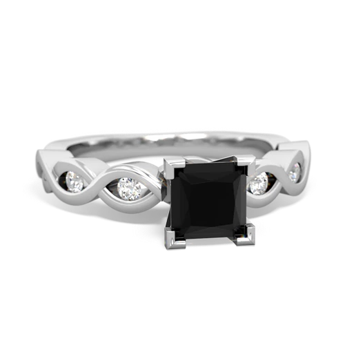Black Onyx Infinity Engagement Genuine Black Onyx ring Ring
