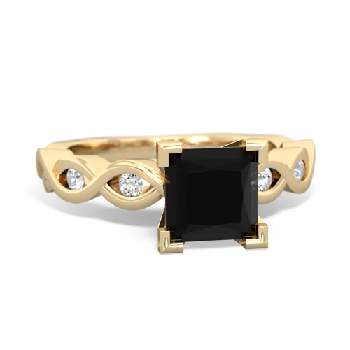 Black Onyx Infinity Engagement Genuine Black Onyx ring Ring