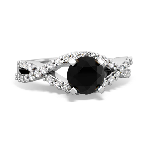 Black Onyx Diamond Twist Genuine Black Onyx ring Ring