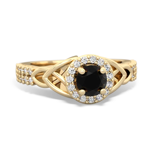 Black Onyx Celtic Knot Halo Genuine Black Onyx ring Ring