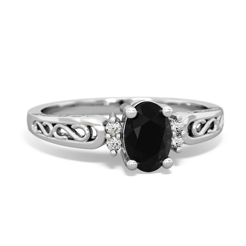 onyx filligree ring