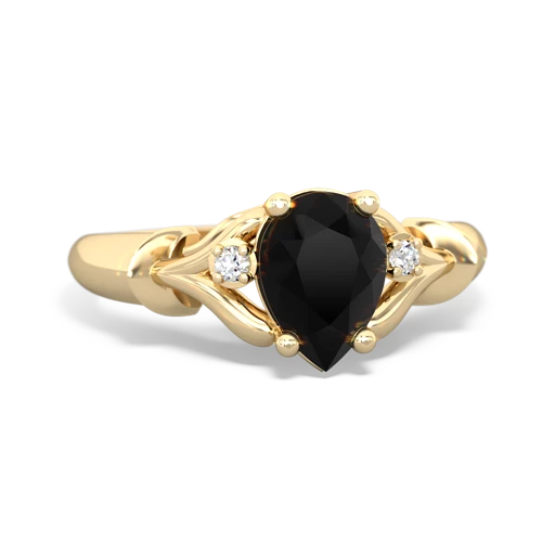 Black Onyx Gothic Pear Genuine Black Onyx ring Ring