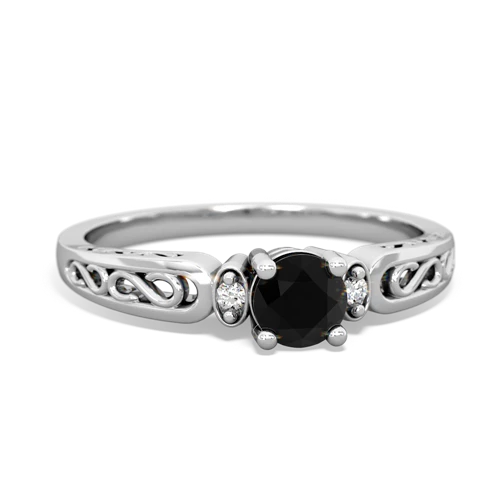 onyx filligree ring