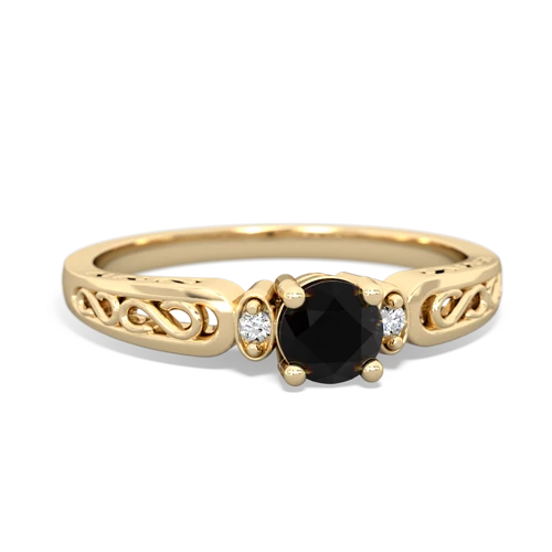 onyx filligree ring