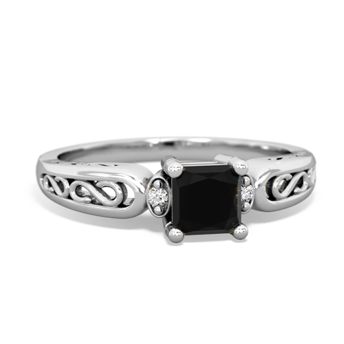 Black Onyx filligree Scroll Genuine Black Onyx ring Ring