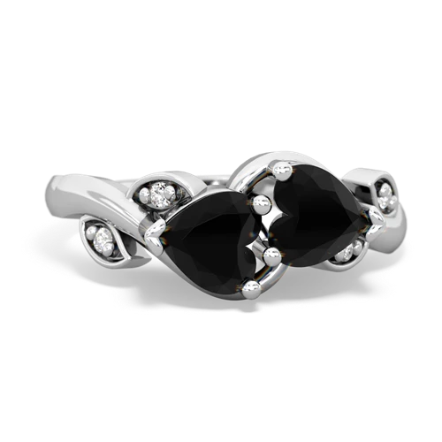 Black Onyx Floral Elegance Genuine Black Onyx ring Ring