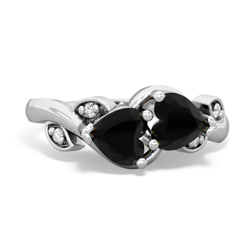 onyx floral keepsake ring