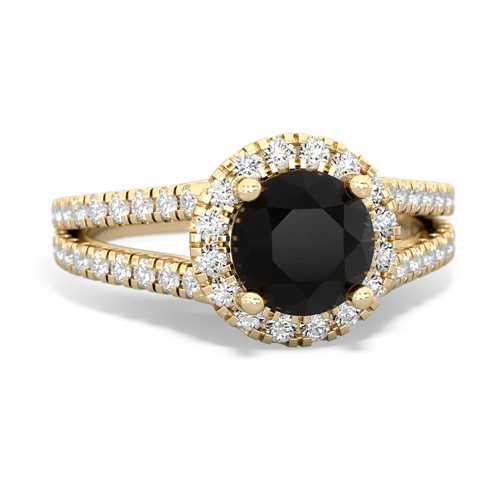 onyx halo pave ring