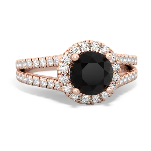 onyx halo pave ring