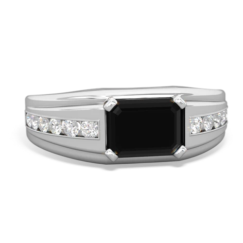 onyx mens channel ring