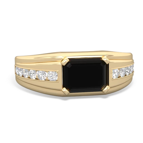 14k Yellow Gold Ring Featuring an Elegant Oval Black Onyx Dome with Po –  The Castle Jewelry