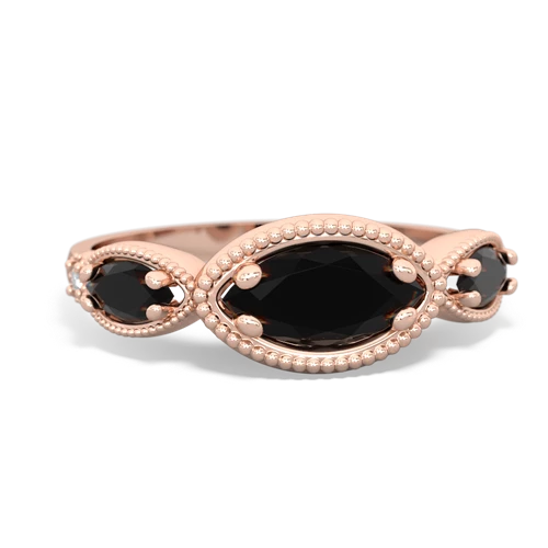 onyx milgrain marquise ring