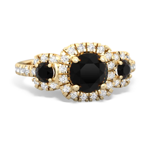 Black Onyx Genuine Black Onyx with  and  Regal Halo ring Ring