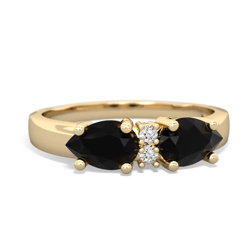 Black Onyx Pear Bowtie Genuine Black Onyx ring Ring