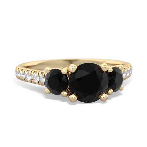 Black Onyx Genuine Black Onyx with  and  Pave Trellis ring Ring